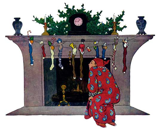Christmas fire place
