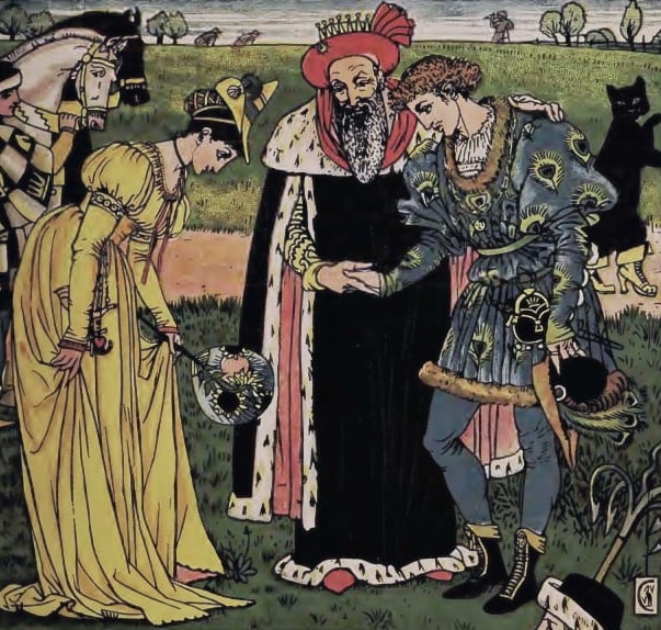 young man well dressed meets princess