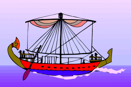 Egyptian ship on nile