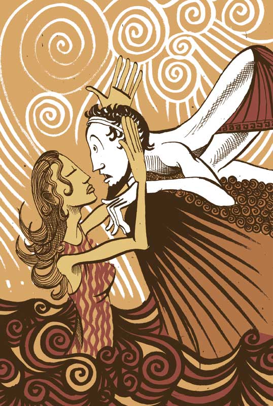 Hylas and the water nympth by Nick Hayes for Storynory