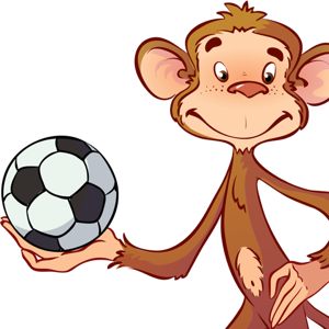 Theo Monkey Football Square