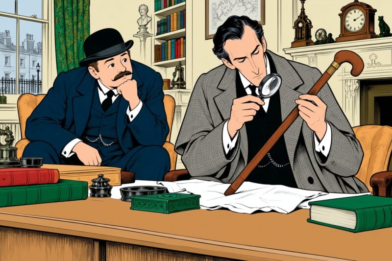 Holmes Watson Examine a stick
