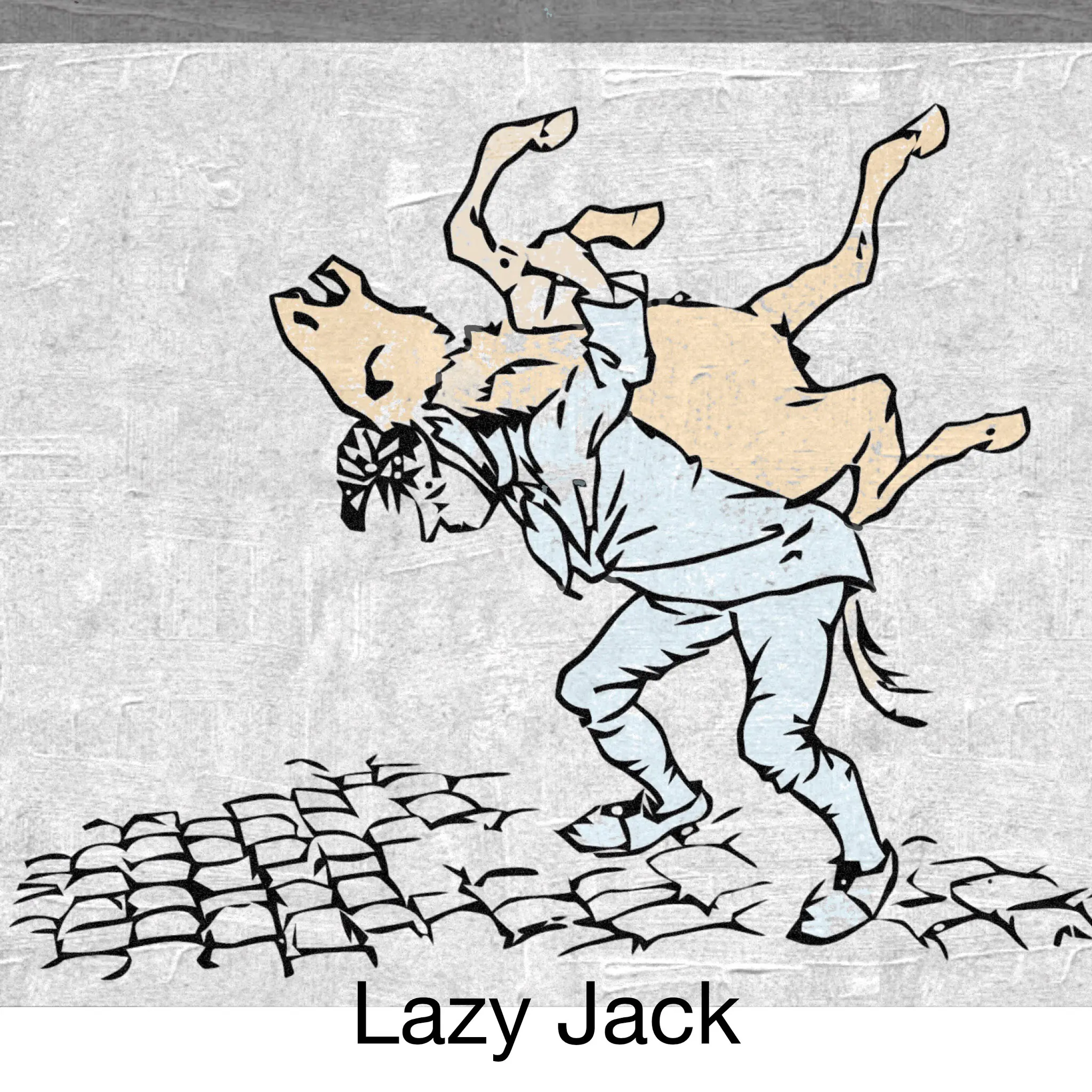 Lazy Jack carries a donkey