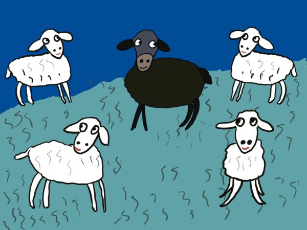Black Sheep among white sheep