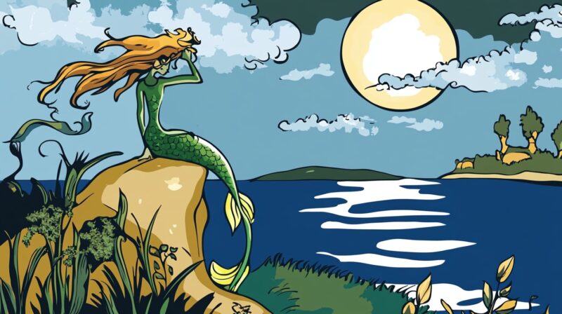 green mermaid