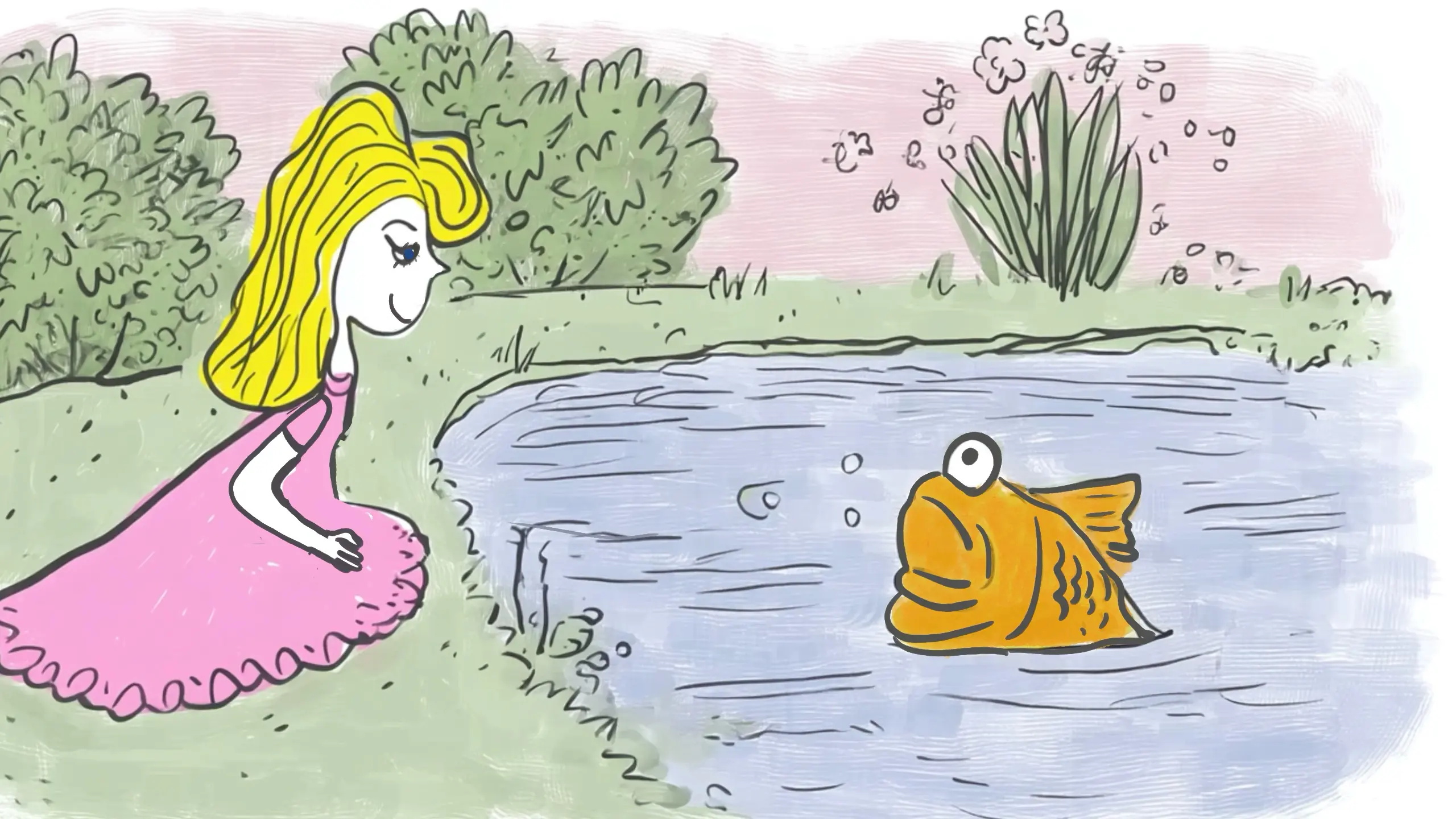 Beatrice-talks-to-colin-the-carp