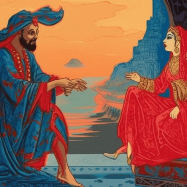 Scheherazade telling the 1001 nights by Storynory