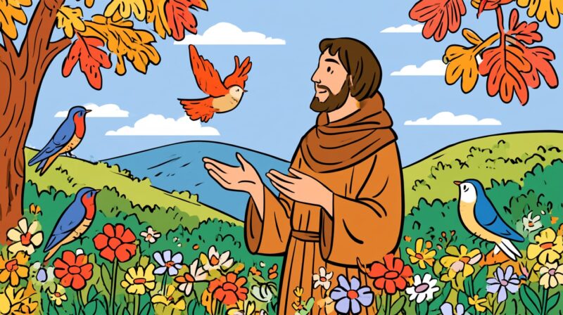 Francis Assisi and birds