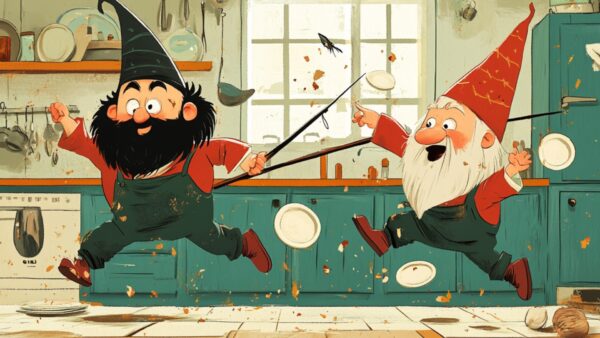 gnomes in kitchen