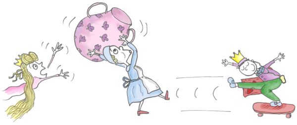 servant carrying ming vase