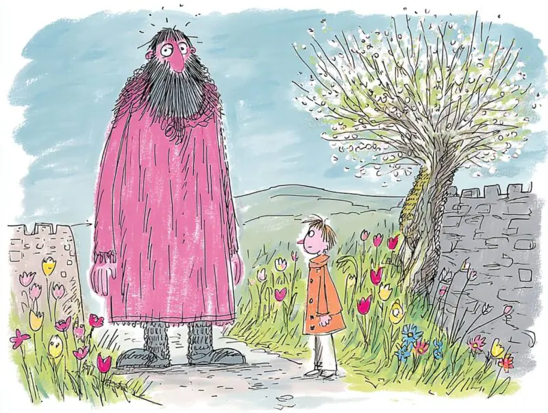 giant looks embarrassed