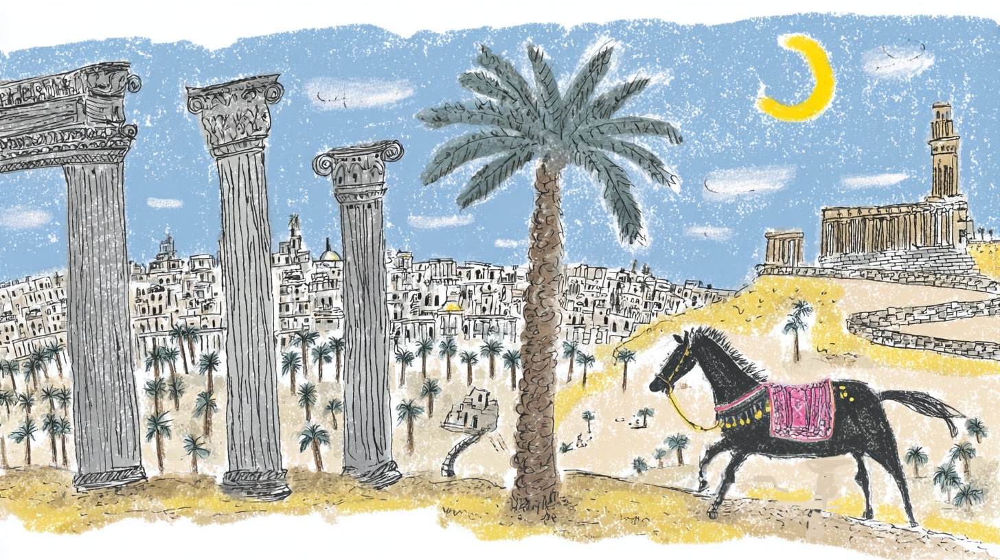 Palmyra and horse