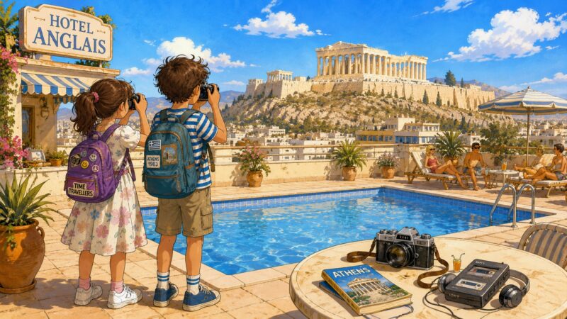 View of Parthenon Athens 1990s