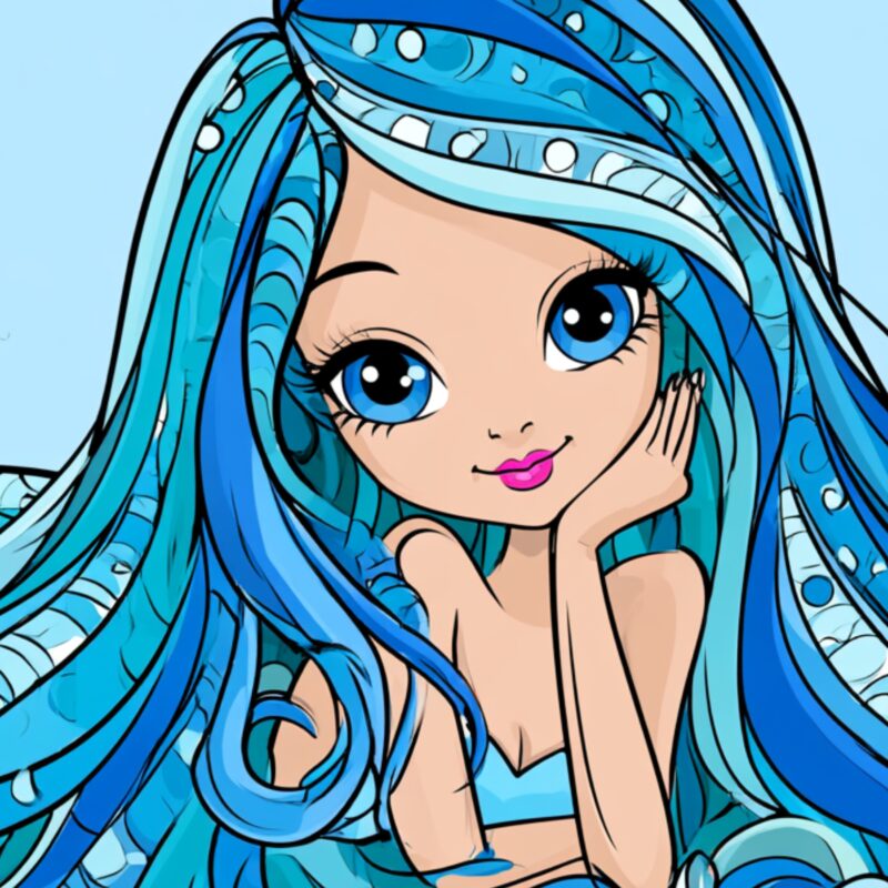 blue mermaid