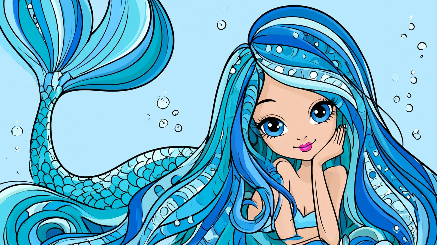 blue mermaid